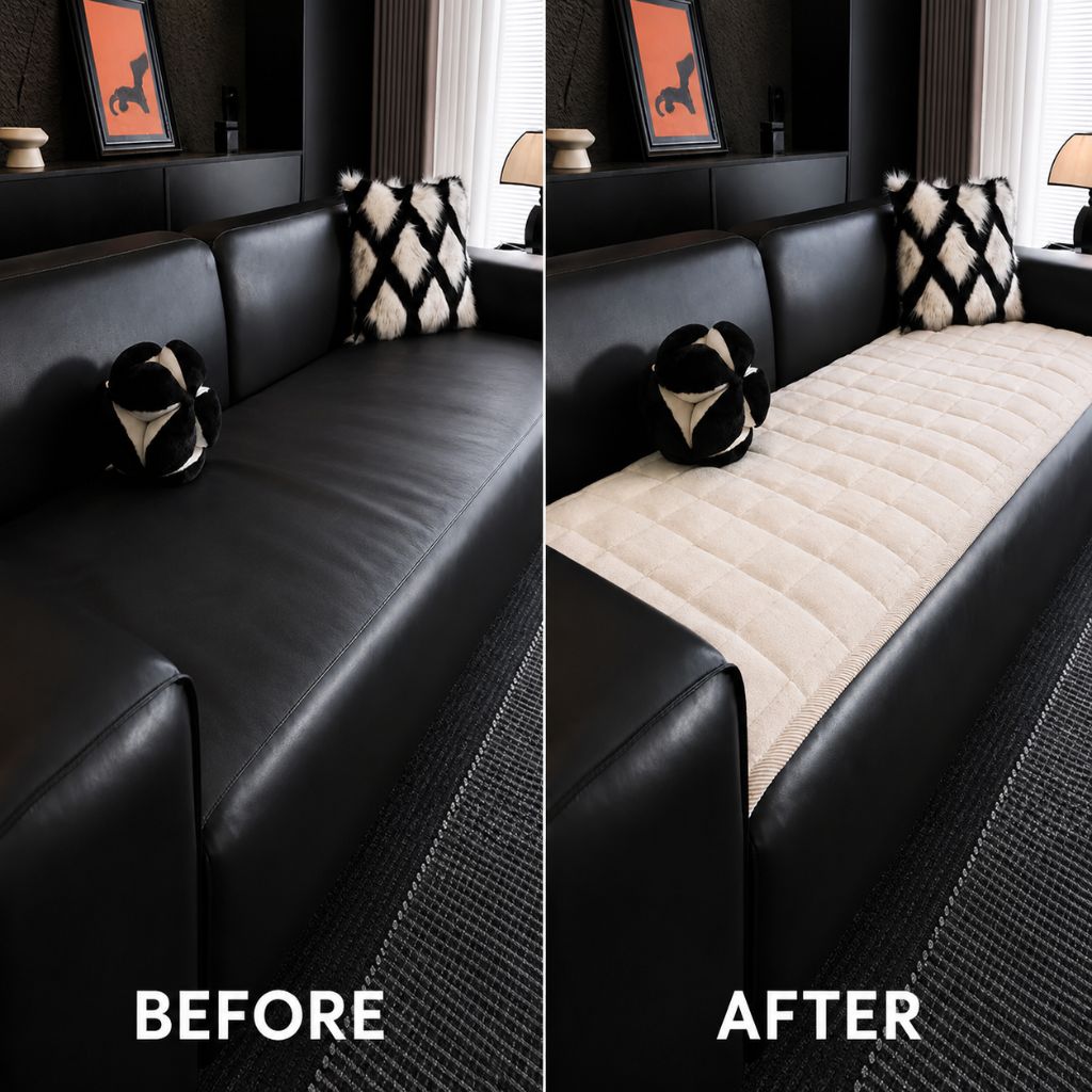 Housse de canapé matelassée antidérapante en microfibre