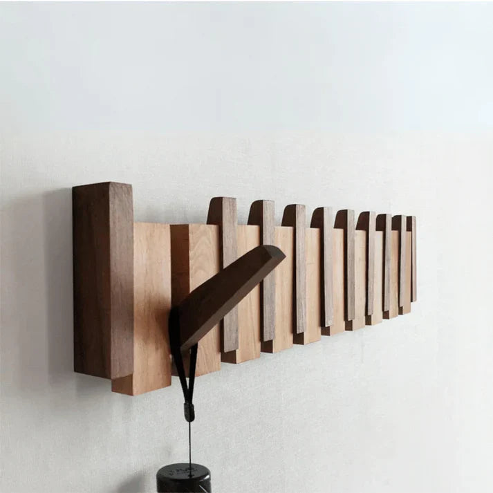 Portemanteau Mural en Bois Design Piano