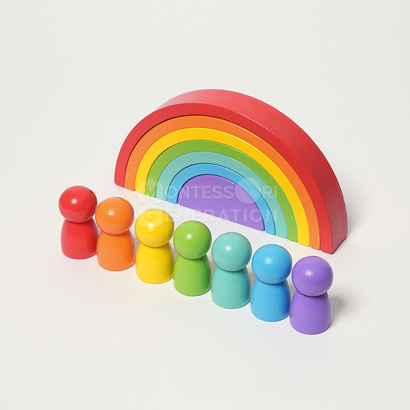 Wooden Rainbow, 7 Arches and 7 Figures, 12 Months+