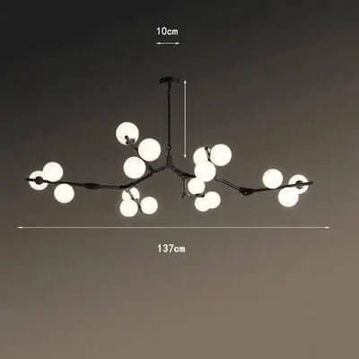 Frosted Glass Globe Chandelier, 12 to 24 Lights