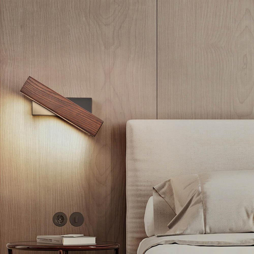 Wooden LED Wall Light, Rotates 180°