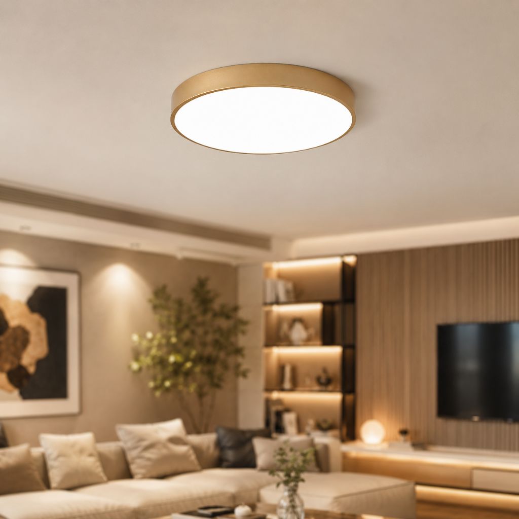 Ultra-Slim Round LED Ceiling Light, 5 cm Deep