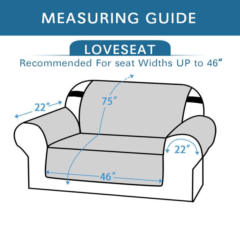 Housse de canapé matelassée réversible, 1 à 3 places