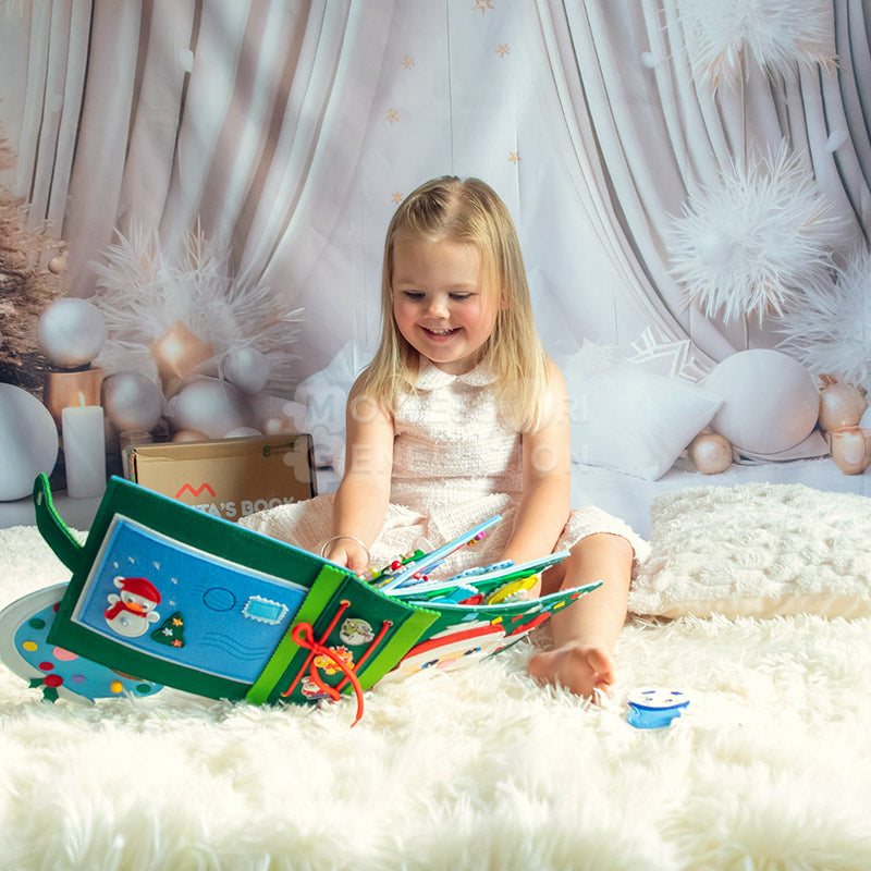 Livre d'activités du Père Noël en feutrine, dès 3 ans