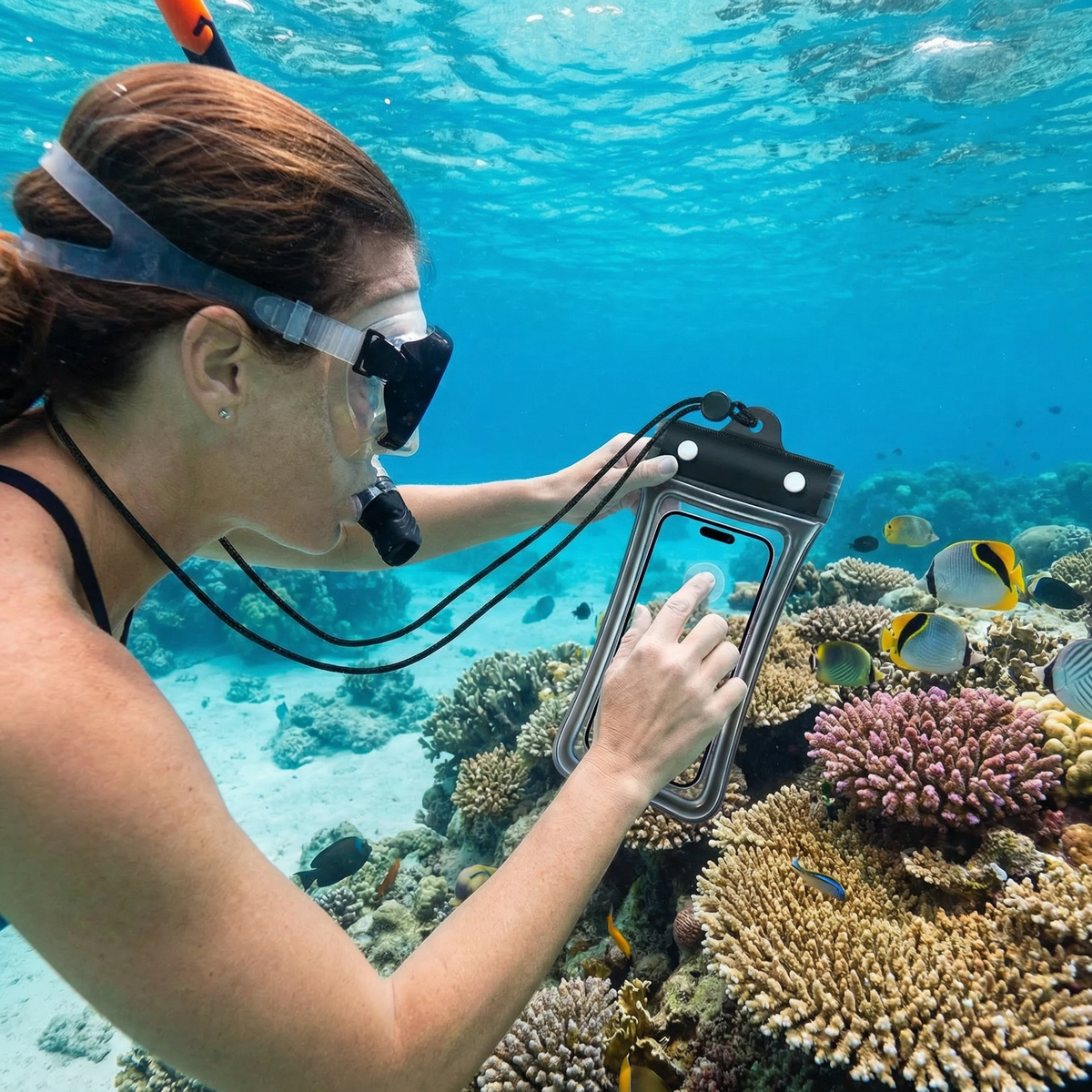 Clear Waterproof Phone Pouch with Shoulder Strap