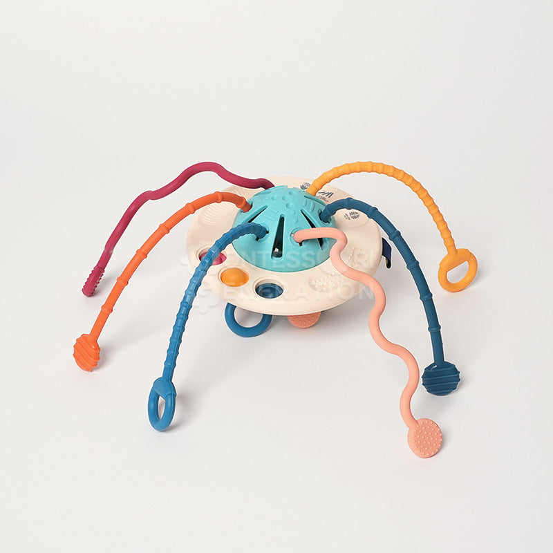 Jouet d'éveil à tirer en silicone pour bébé