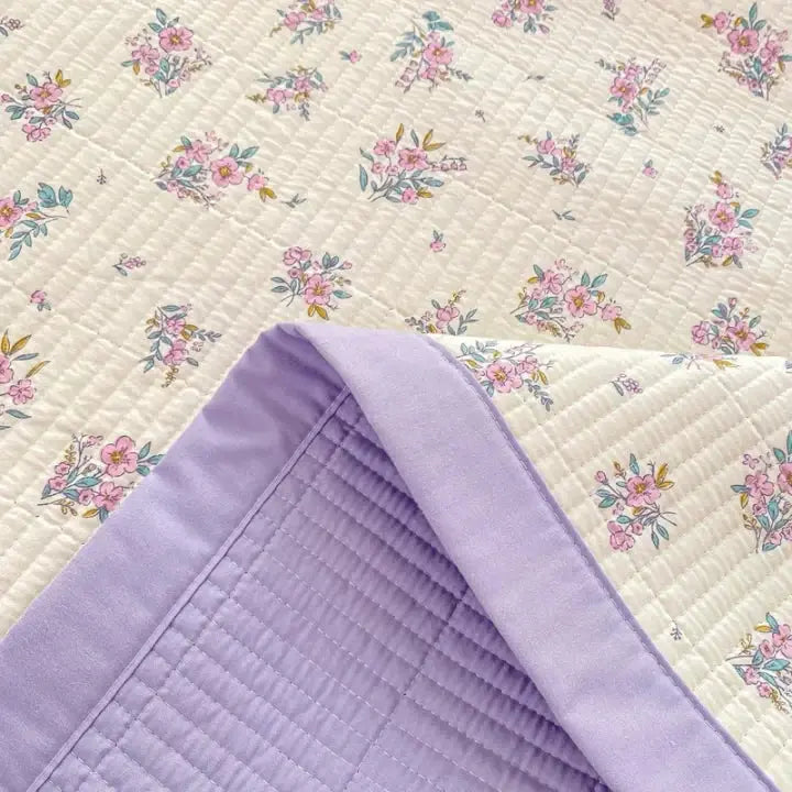 Floral Microfibre Bedding Set, 3 Pieces