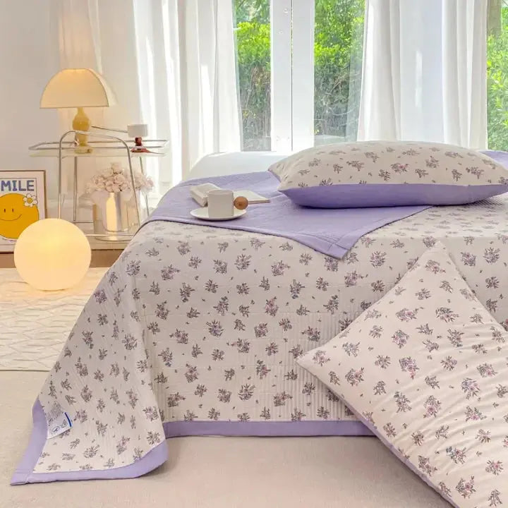 Floral Microfibre Bedding Set, 3 Pieces
