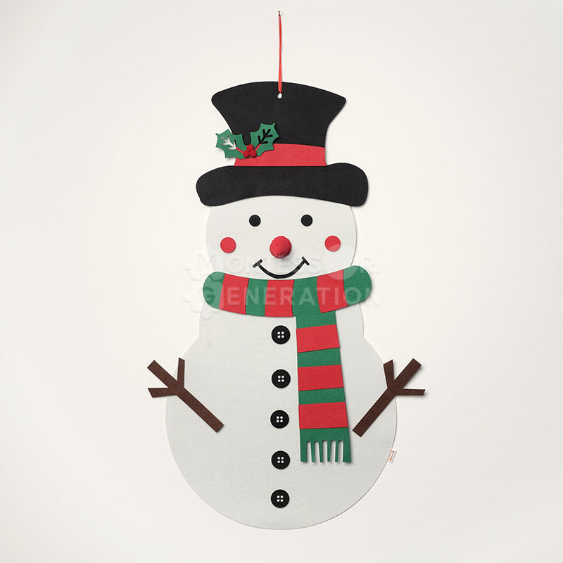 Felt Wall Snowman with 19 Accessories, Ages 1+