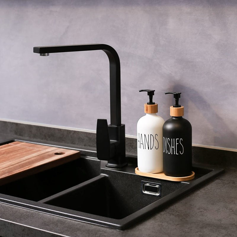 Hands & Dishes Soap Dispenser Set with Tray