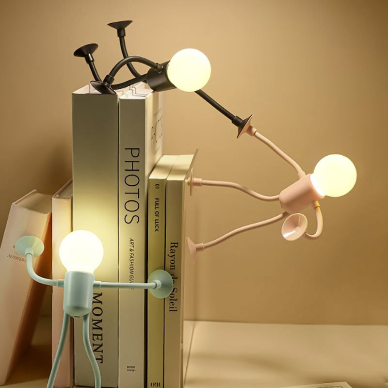 Poseable Figure Night Light with Suction Cup