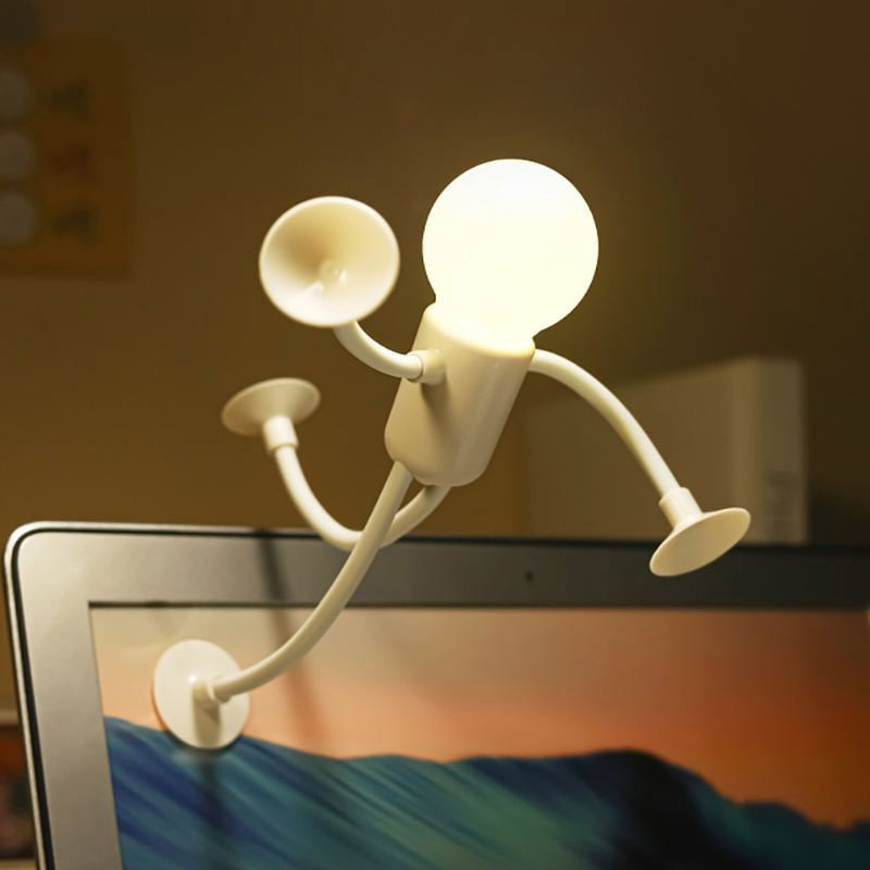 Poseable Figure Night Light with Suction Cup