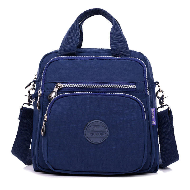 Sac à bandoulière décontracté en nylon, zippé