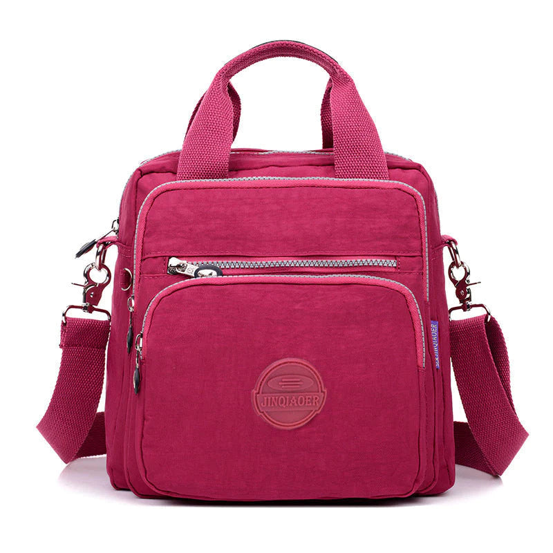 Sac à bandoulière décontracté en nylon, zippé