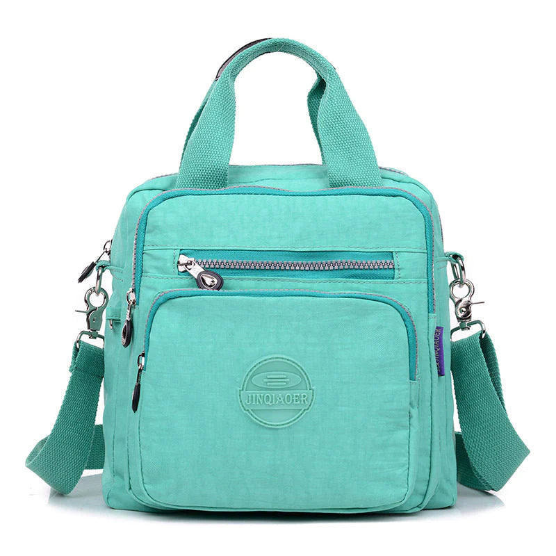 Sac à bandoulière décontracté en nylon, zippé