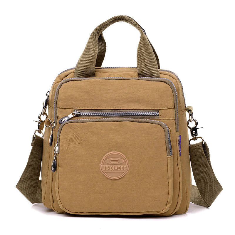 Sac à bandoulière décontracté en nylon, zippé