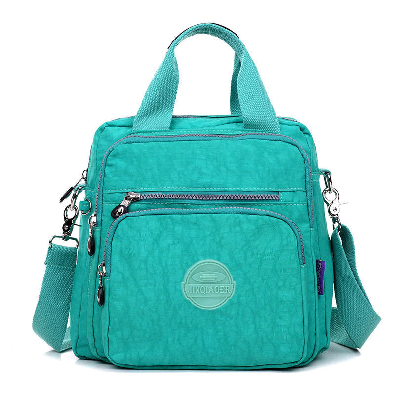 Sac à bandoulière décontracté en nylon, zippé