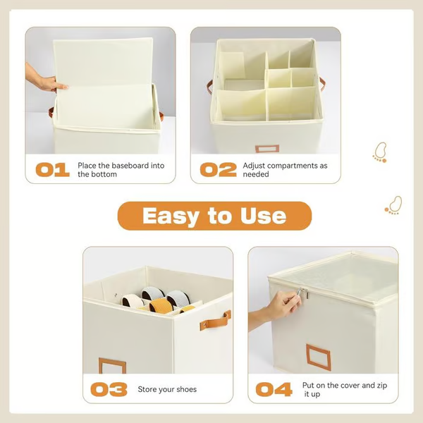 Organisateur à chaussures pliable en tissu