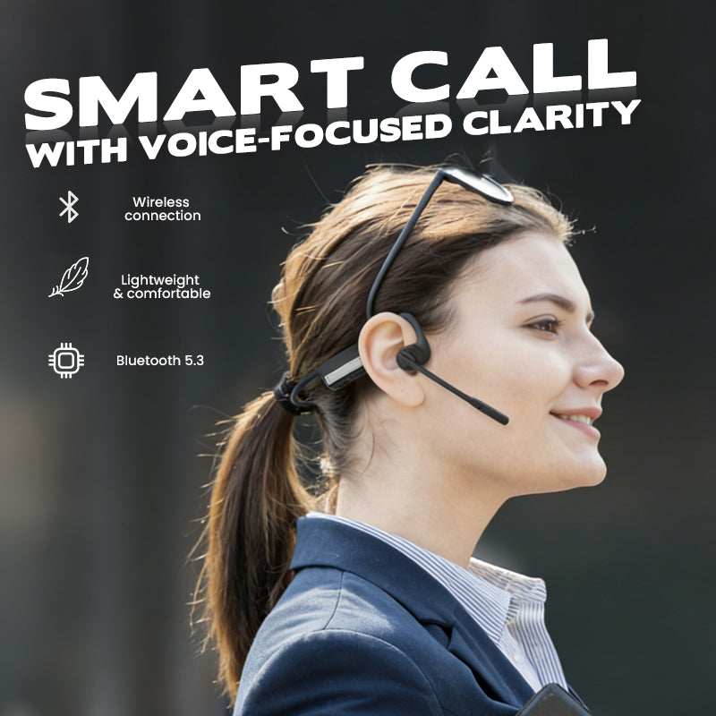 Open-Ear Bluetooth 5.3 Headset with Microphone