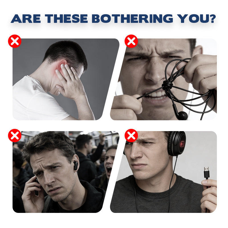 Open-Ear Bluetooth 5.3 Headset with Microphone