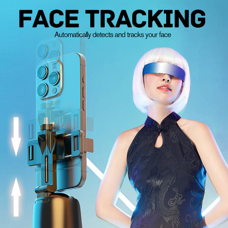 Support téléphone à suivi du visage et commande gestuelle