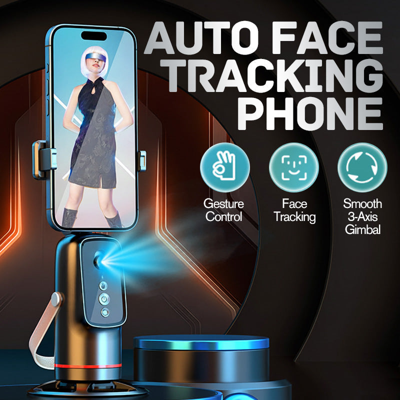 Support téléphone à suivi du visage et commande gestuelle