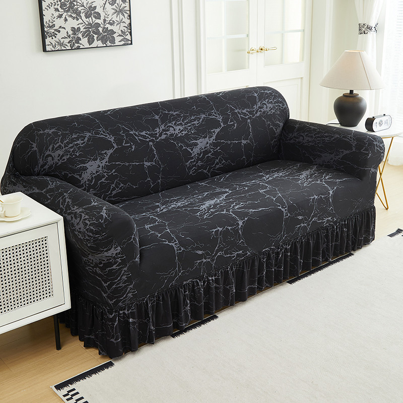 Housse de canapé extensible à volant, 1 à 4 places
