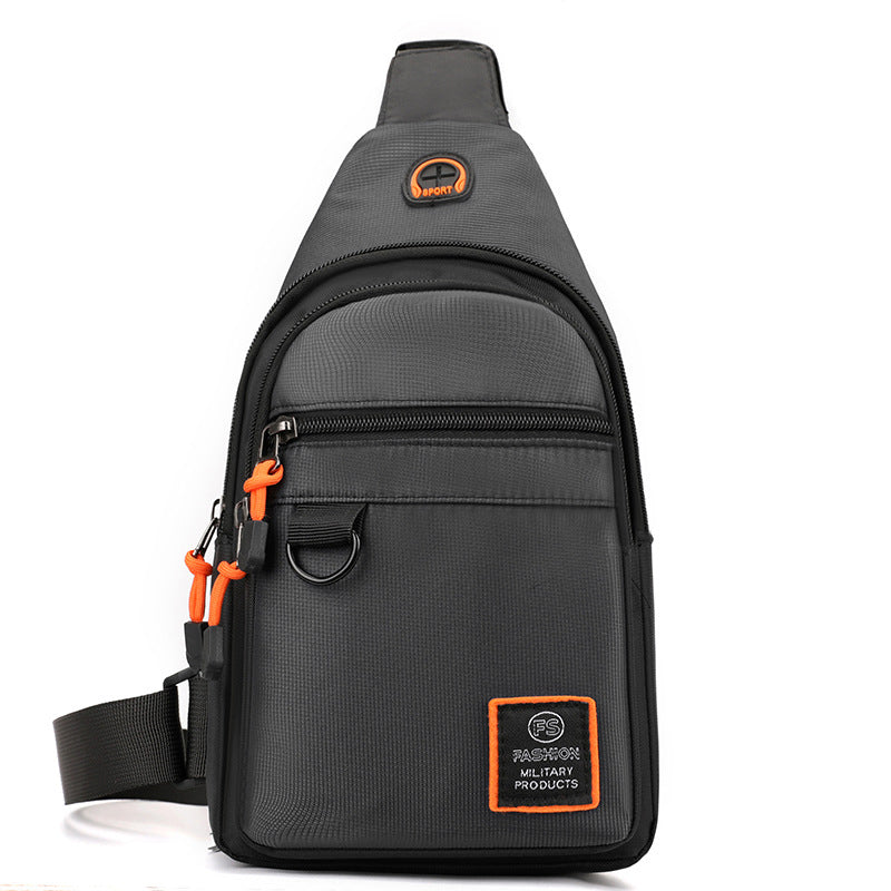 Sac bandoulière en tissu Oxford déperlant multipoches
