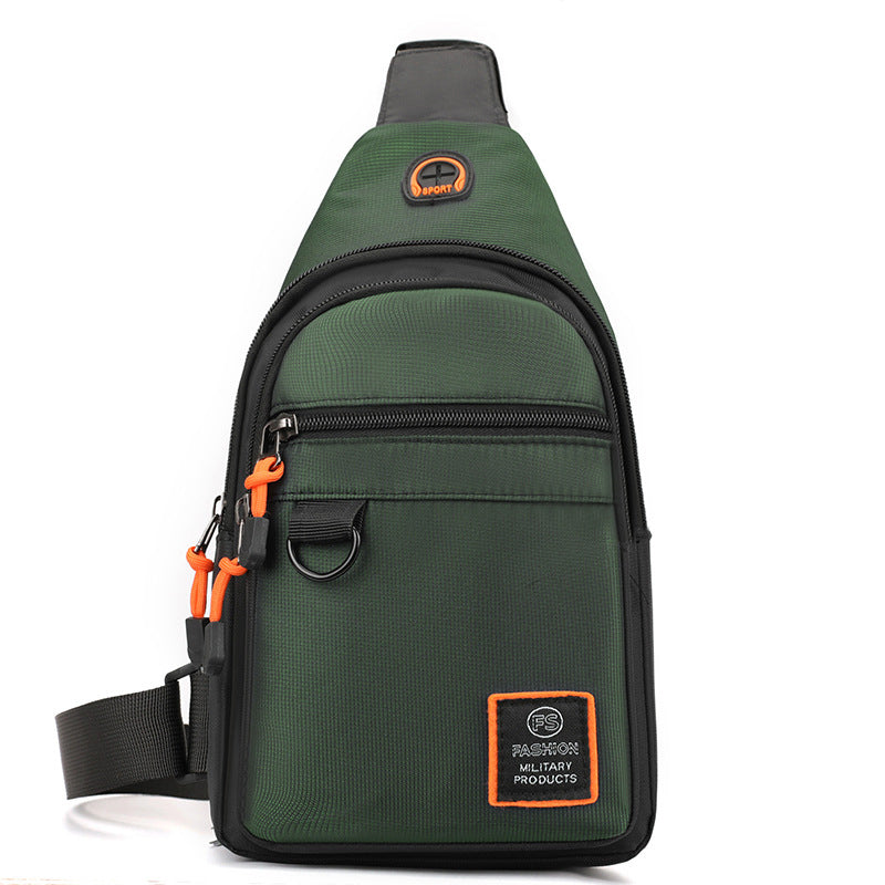 Water-Repellent Oxford Multi-Pocket Sling Bag
