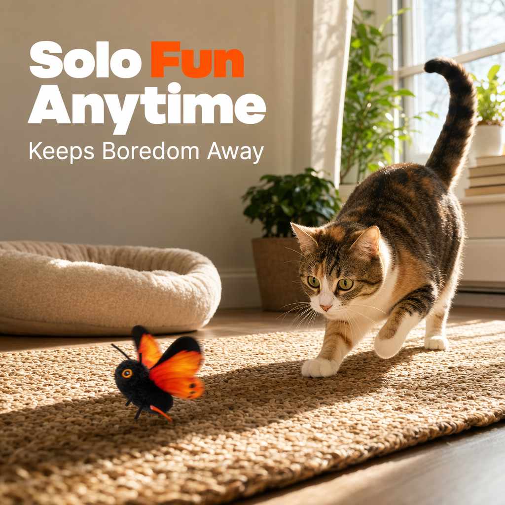 Motion-Activated Flapping Butterfly Cat Toy