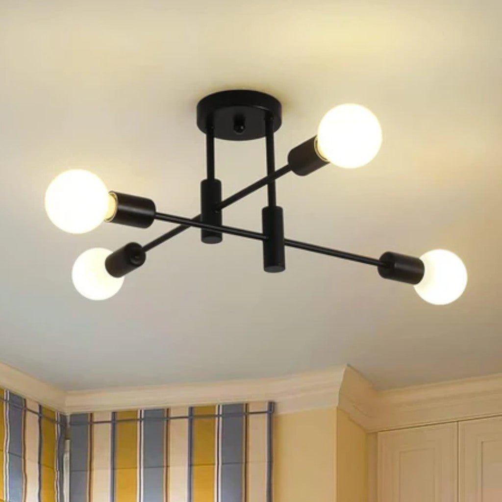 Sputnik Mid-Century Iron Ceiling Light, E27 Sockets