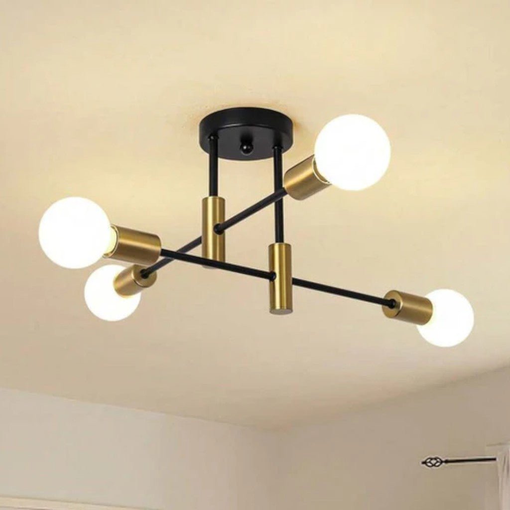Sputnik Mid-Century Iron Ceiling Light, E27 Sockets