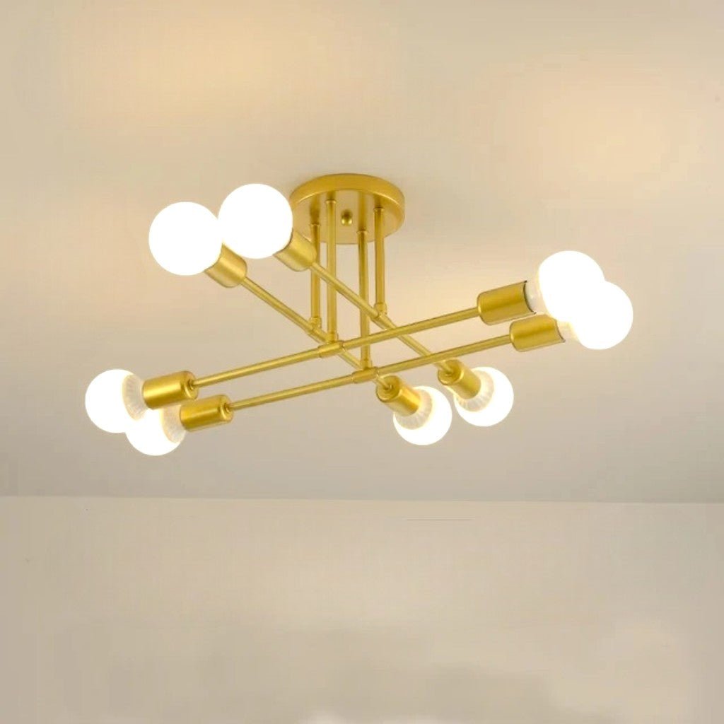 Sputnik Mid-Century Iron Ceiling Light, E27 Sockets