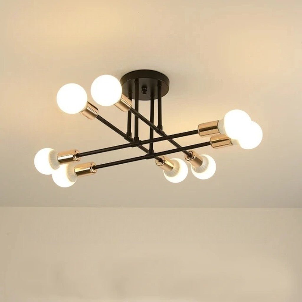 Sputnik Mid-Century Iron Ceiling Light, E27 Sockets