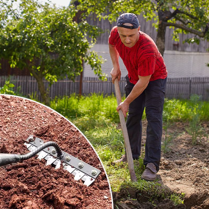 Versatile Lawn Rake with Handle