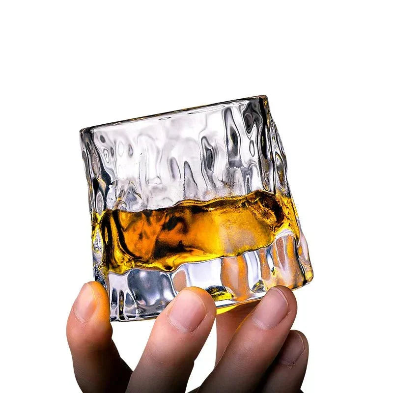 Verre à whisky texturé tournant, 160 ml
