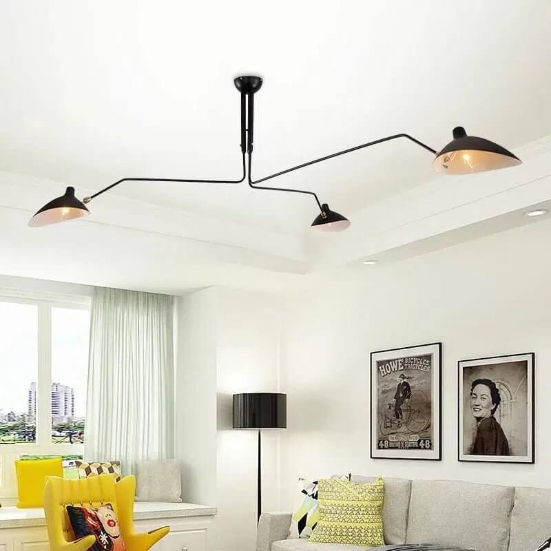 Nordic Retro Chandelier, 3 or 6 Adjustable Heads