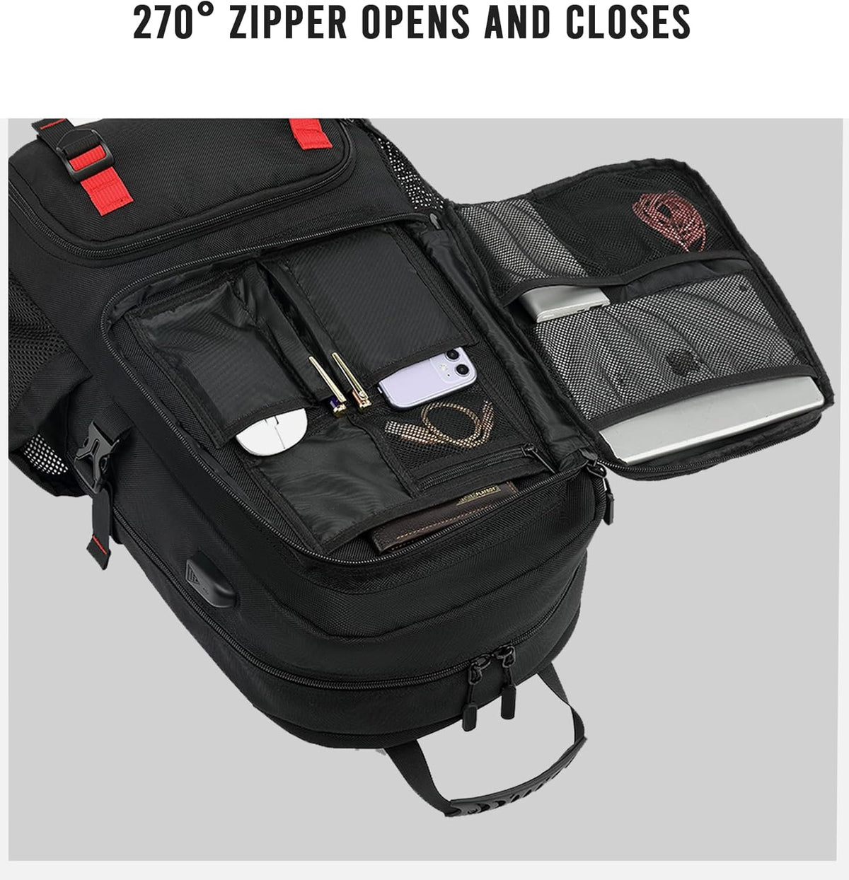 Sac à dos de voyage 60 L avec compartiment chaussures