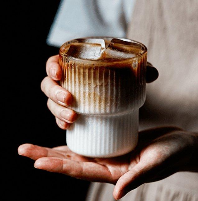 Verres cannelés en verre résistant à la chaleur