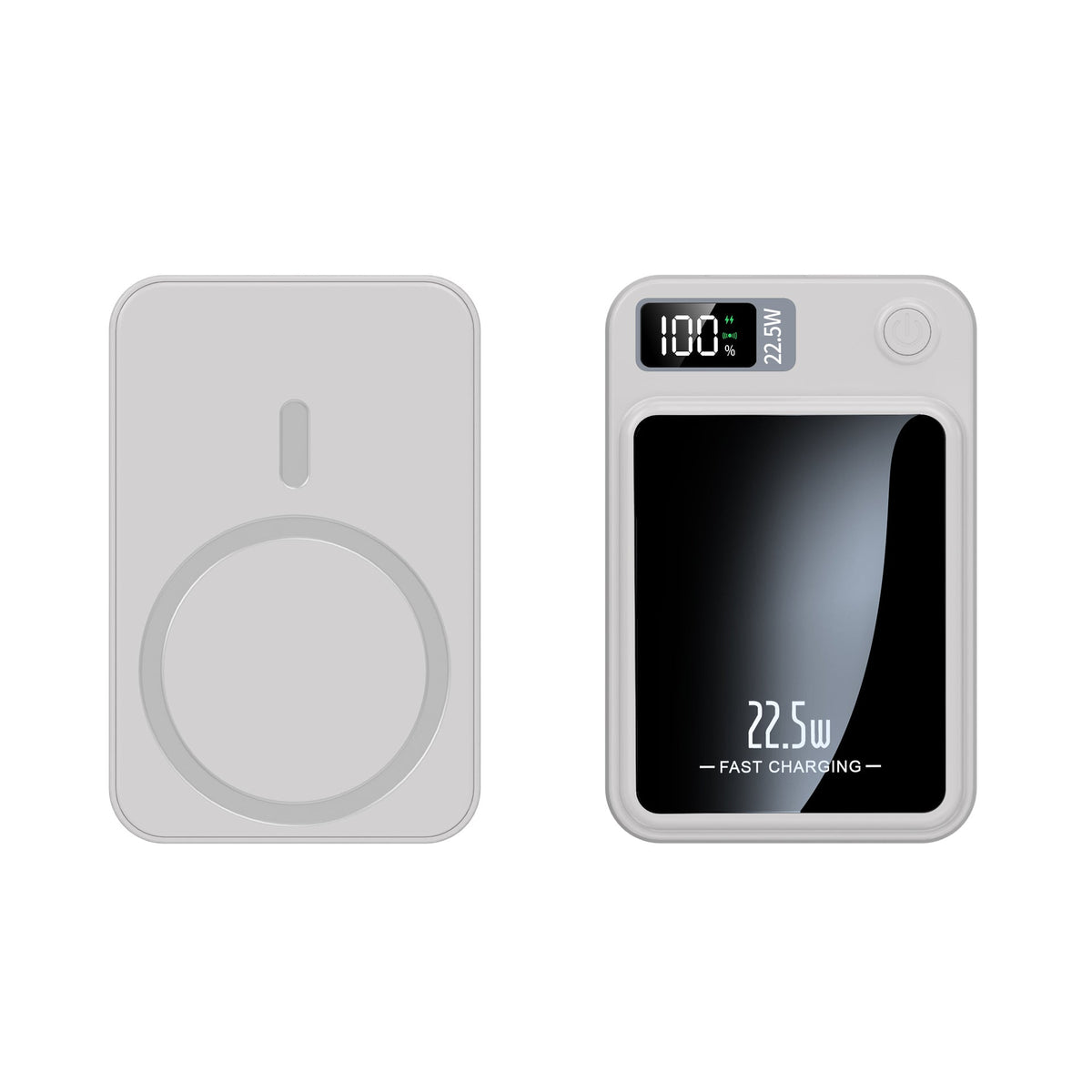 Slim 10000 mAh Power Bank with Wireless Charging