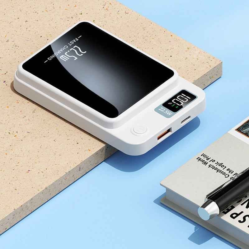 Slim 10000 mAh Power Bank with Wireless Charging