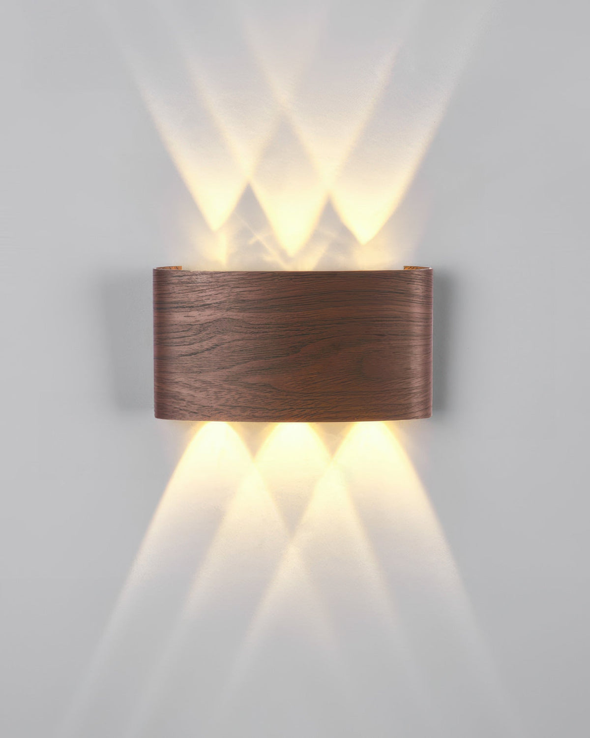 Wood-Effect Aluminium LED Wall Light, IP65