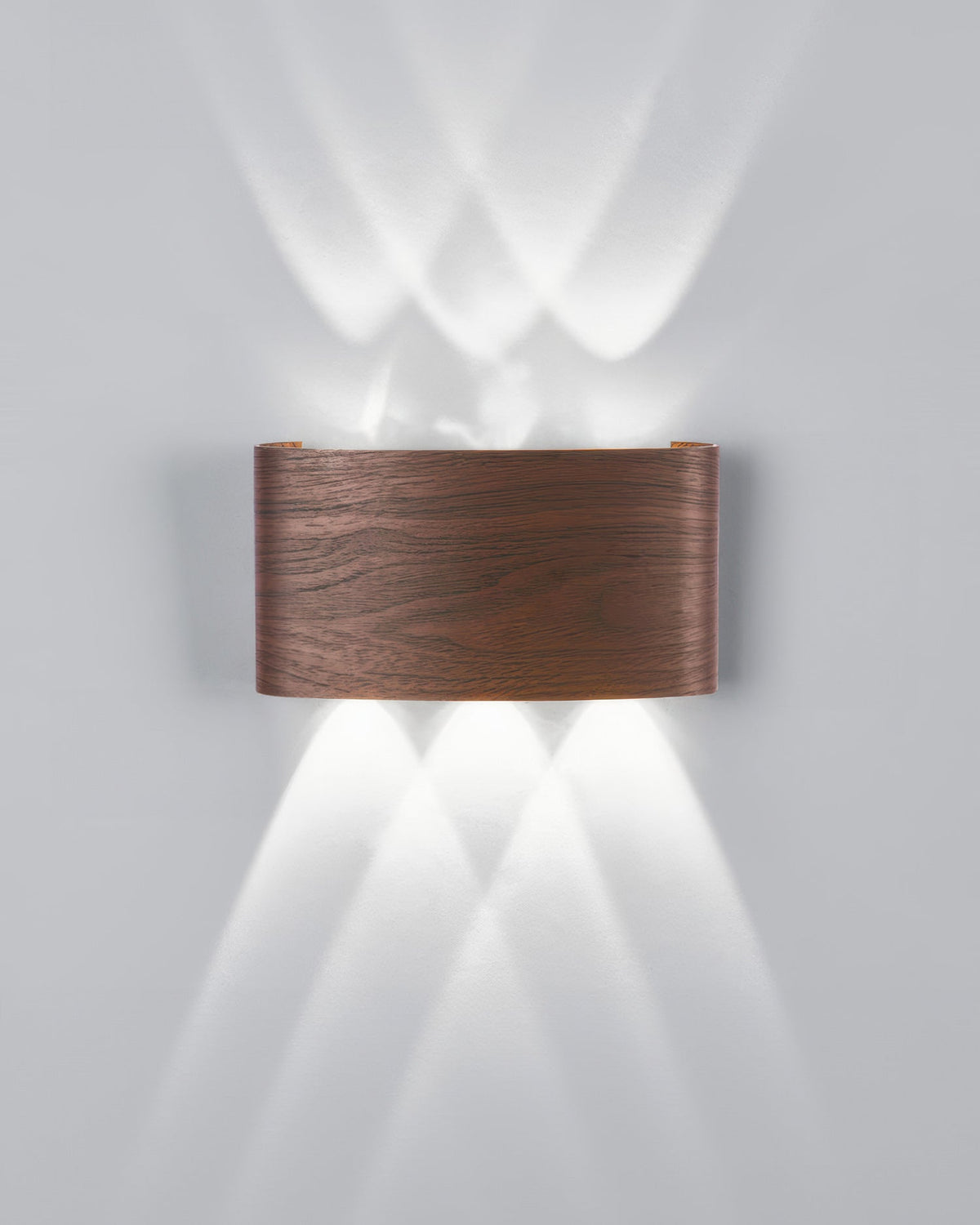 Wood-Effect Aluminium LED Wall Light, IP65