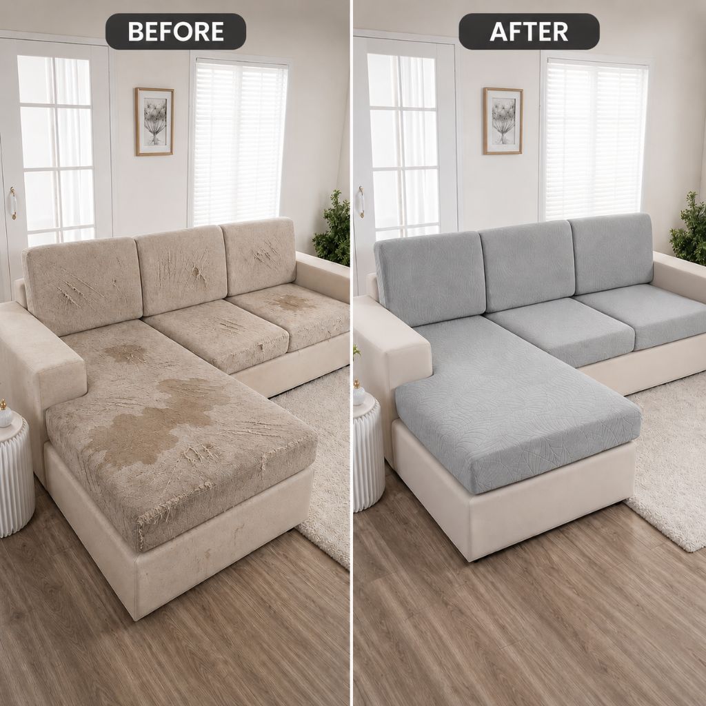 Housse de coussin de canapé en chenille, imperméable