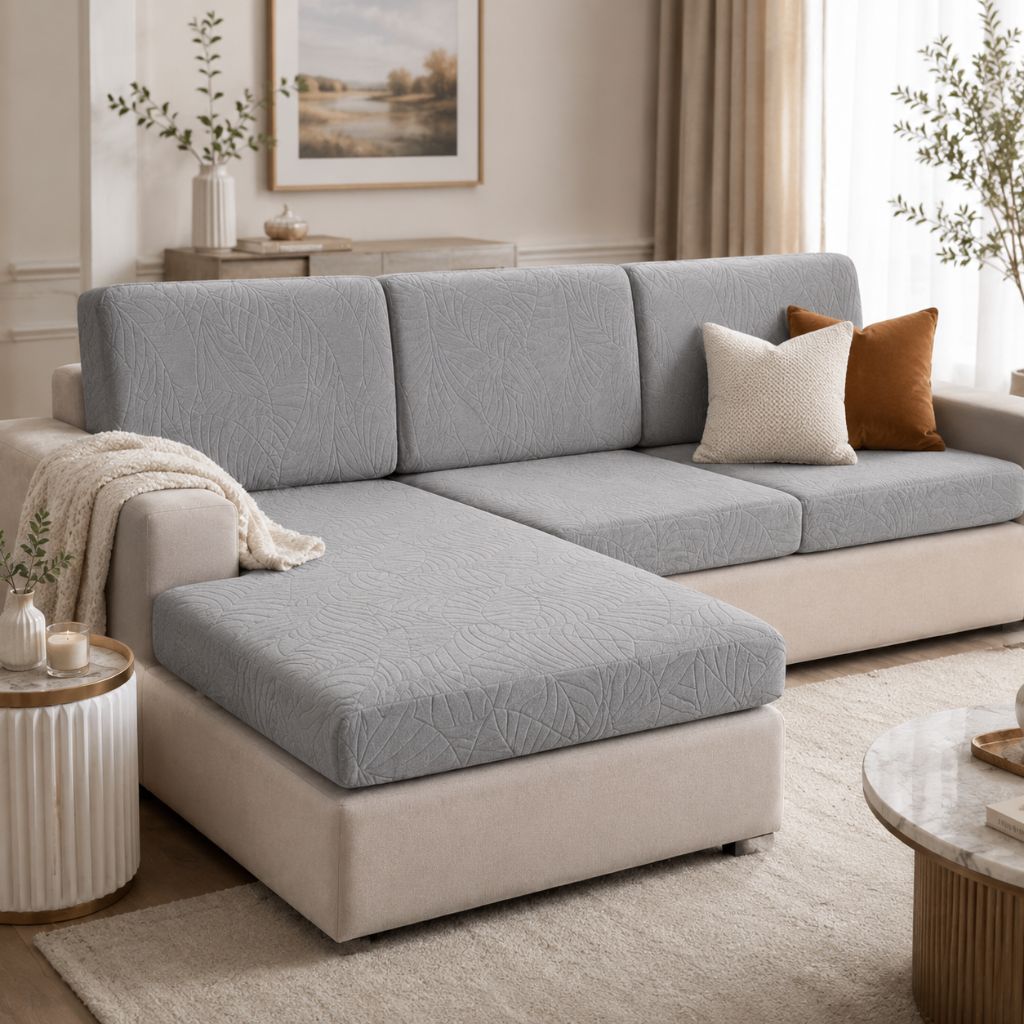 Housse de coussin de canapé en chenille, imperméable