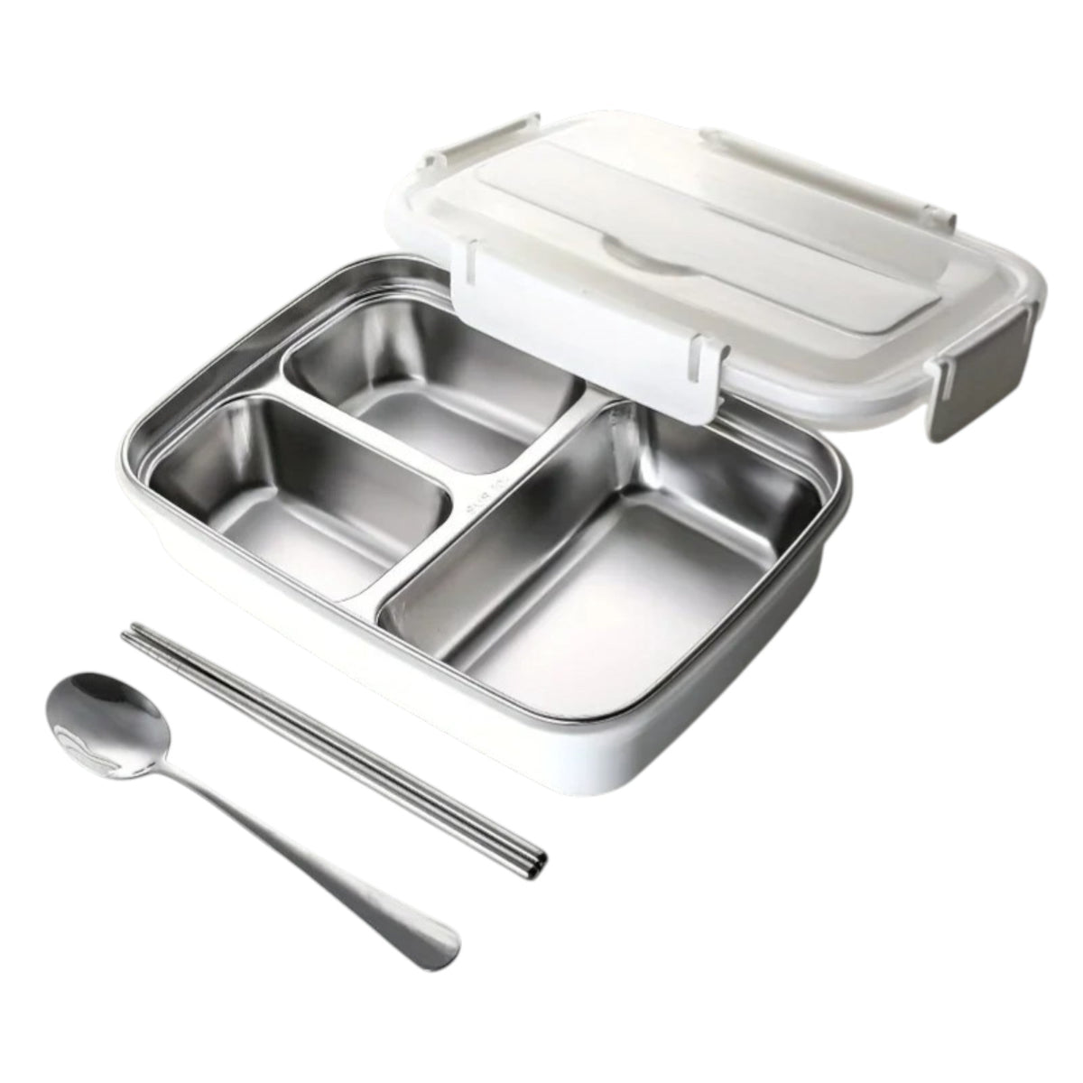 Boîte Repas en Inox à Compartiments Anti-Fuite