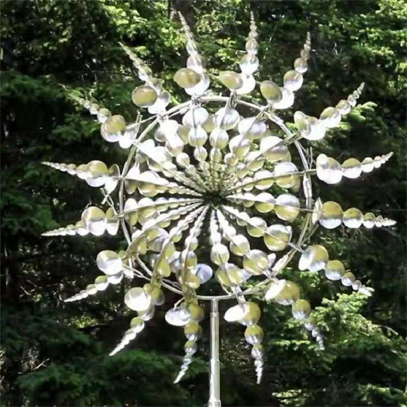 Moulin à Vent Cinétique en Métal Anti-Rouille