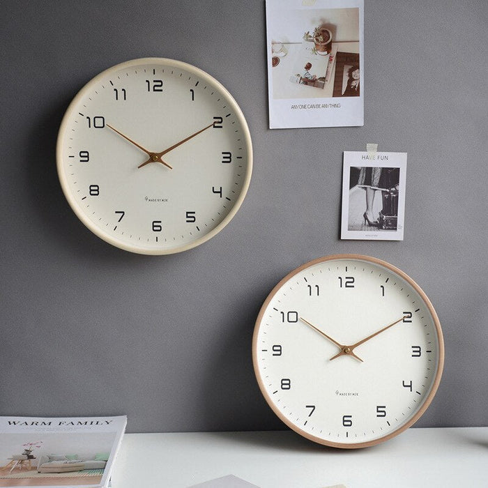 Horloge murale en bois massif, 25 ou 30 cm