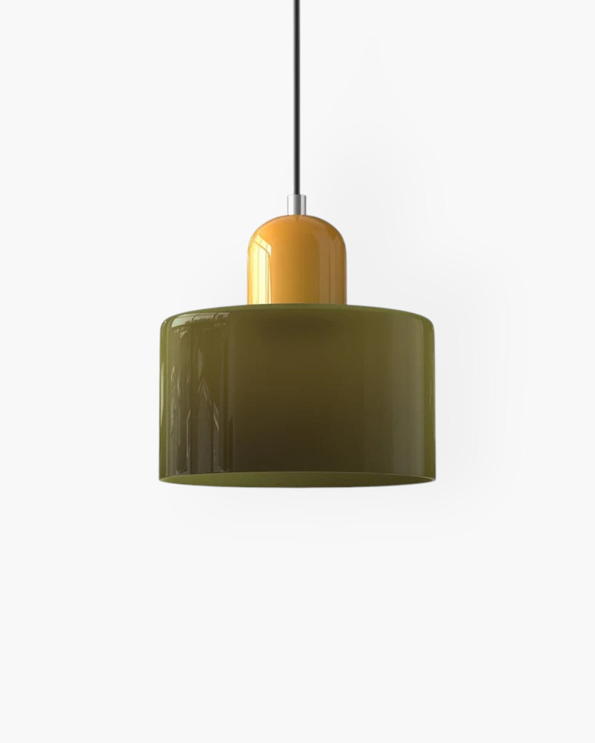 Petite suspension en verre coloré, 15 cm